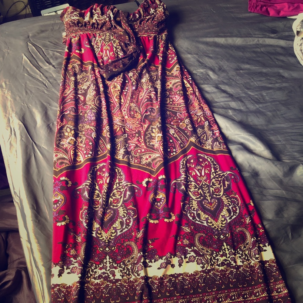 Strapless Demasque Print